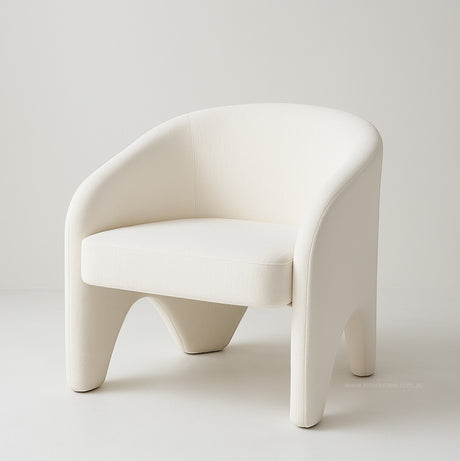 Kedumba Accent Chair, White Chenille