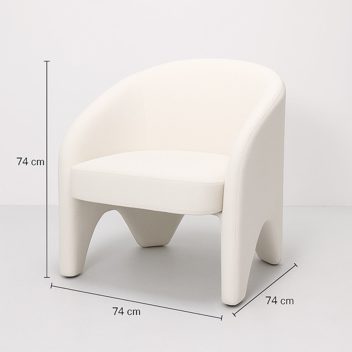 Kedumba Accent Chair, White Chenille