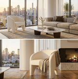 Kedumba Accent Chair, White Chenille
