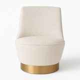 Pulpit Swivel Armchair, Vanilla Oat Tweed