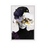 Gold Rush wall art print, 90 x 60 cm, in a white frame with a wide white border