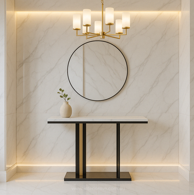 Pretty Beach Marble Console Table