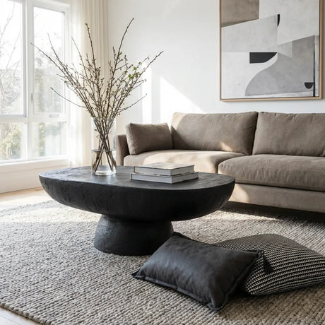 Whittlesea Round Coffee Table, Black