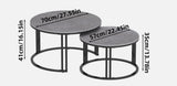 Interior Ave Premier Nested Coffee Table Set — Sintered Stone with Metal Frame — Allure Home Collections