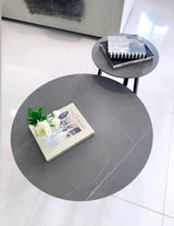 Interior Ave Broadway Two-Tier Coffee Table Set — Stone Grey Sintered Marble — Allure Home Collections