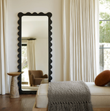 Kennett Scalloped Full Length Mirror, Black