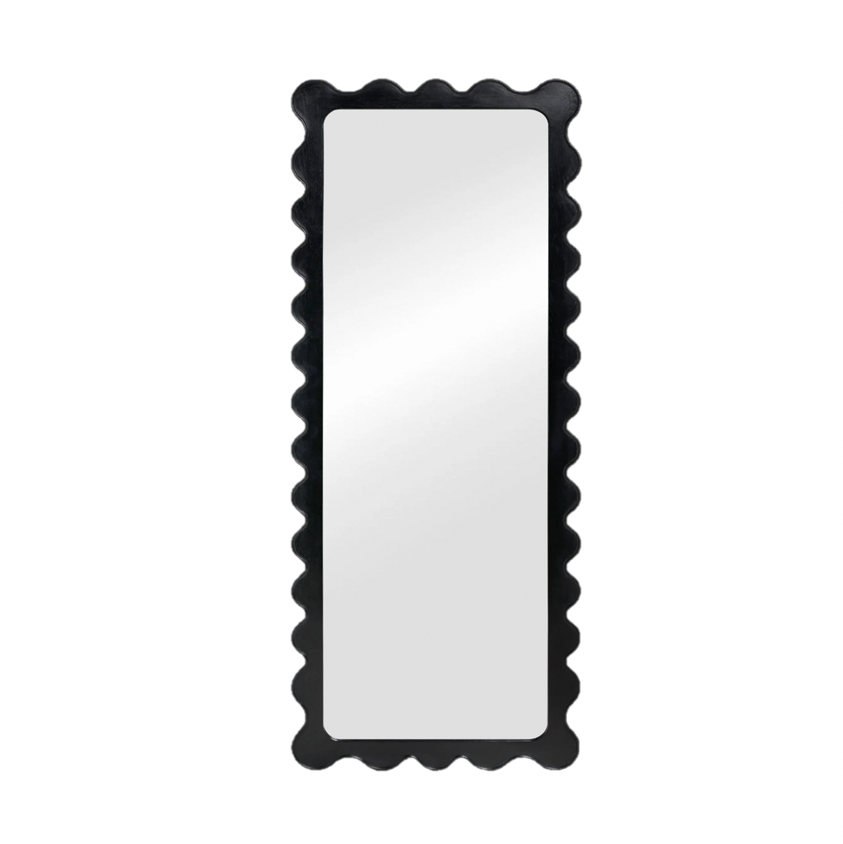 Kennett Scalloped Full Length Mirror, Black