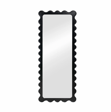 Kennett Scalloped Full Length Mirror, Black