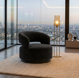 Empress Swivel Armchair, Black
