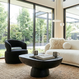 Empress Swivel Armchair, Black