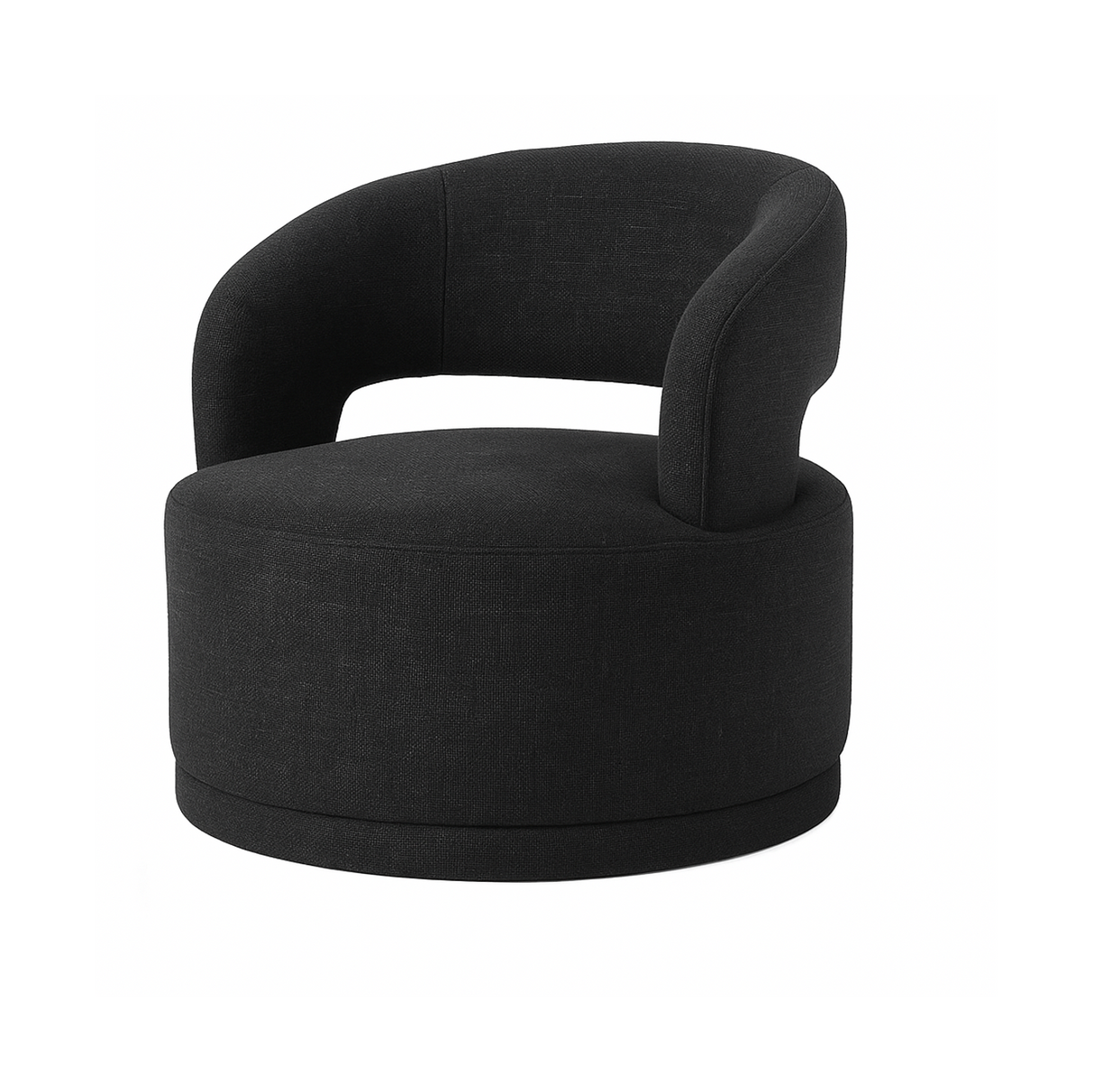 Empress Swivel Armchair, Black