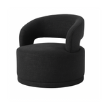 Empress Swivel Armchair, Black