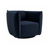Kanangra Swivel Armchair, Indigo Velvet