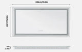 Interior Ave - LED Rectangle Frameless Salon / Bathroom Wall Mirror - 100 x 60cm