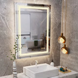 Interior Ave - LED Rectangle Frameless Salon / Bathroom Wall Mirror - 70 x 50cm