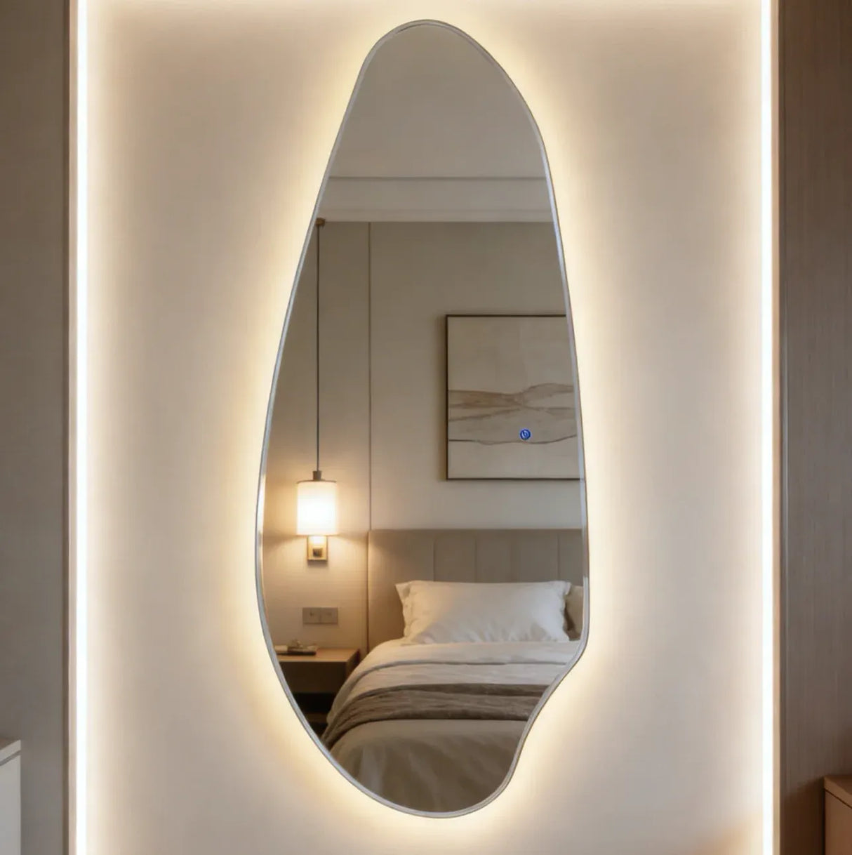 Aireys LED Wall Mirror, Irregular Backlit
