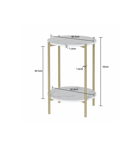 Terrigal Gold Marble Side Table