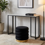 Locksley marble and black sintered stone coffee table in a modern living room
