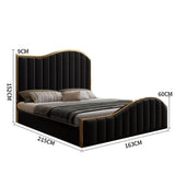 Star Shine Queen Velvet Bedframe with Storage