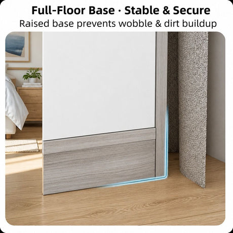 Eureka Curved Bedside Table, Light Grey