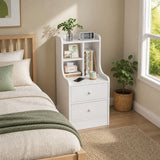Bilambil 2 Drawer Bedside Table, White