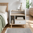 Tumbulgum Open Shelf Bedside Table, White