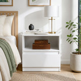 Tregeagle 1 Drawer Bedside Table, Warm White