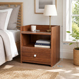 Huonbrook Vintage Bedside Table, Walnut
