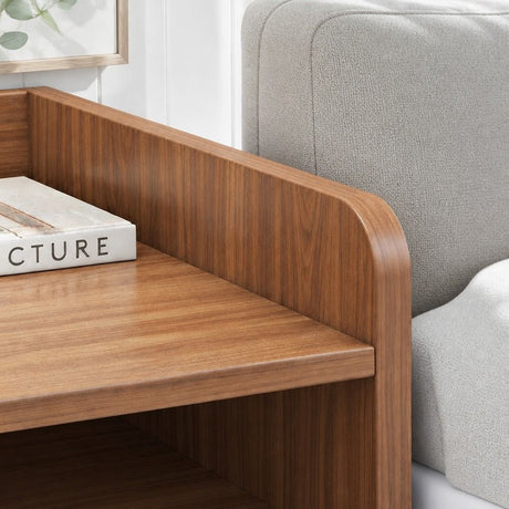 Huonbrook Vintage Bedside Table, Walnut
