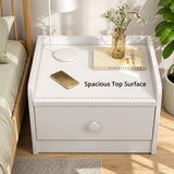 Bexhill 3 Drawer Bedside Table, Warm White