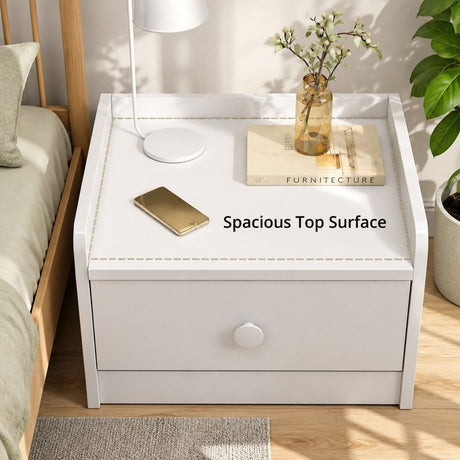 Bexhill 3 Drawer Bedside Table, Warm White