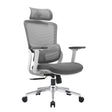 Elena High-Back Ergonomic Office Chair Grey Fabric with 3D Adjustable Armrests — Allure Home Collections