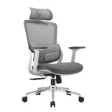 Elena High-Back Ergonomic Office Chair Grey Fabric with 3D Adjustable Armrests — Allure Home Collections