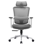Elena High-Back Ergonomic Office Chair Grey Fabric with 3D Adjustable Armrests — Allure Home Collections