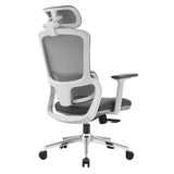 Elena High-Back Ergonomic Office Chair Grey Fabric with 3D Adjustable Armrests — Allure Home Collections