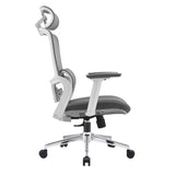 Elena High-Back Ergonomic Office Chair Grey Fabric with 3D Adjustable Armrests — Allure Home Collections