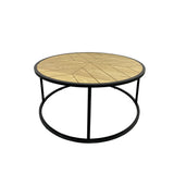Chevron Coffee Table — Engineered Wood and MDF Timber Veneer — Allure Home Collections