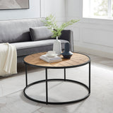 Chevron Coffee Table — Engineered Wood and MDF Timber Veneer — Allure Home Collections