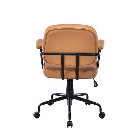 Louise Black Frame Faux Leather Office Chair
