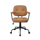 Louise Black Frame Faux Leather Office Chair