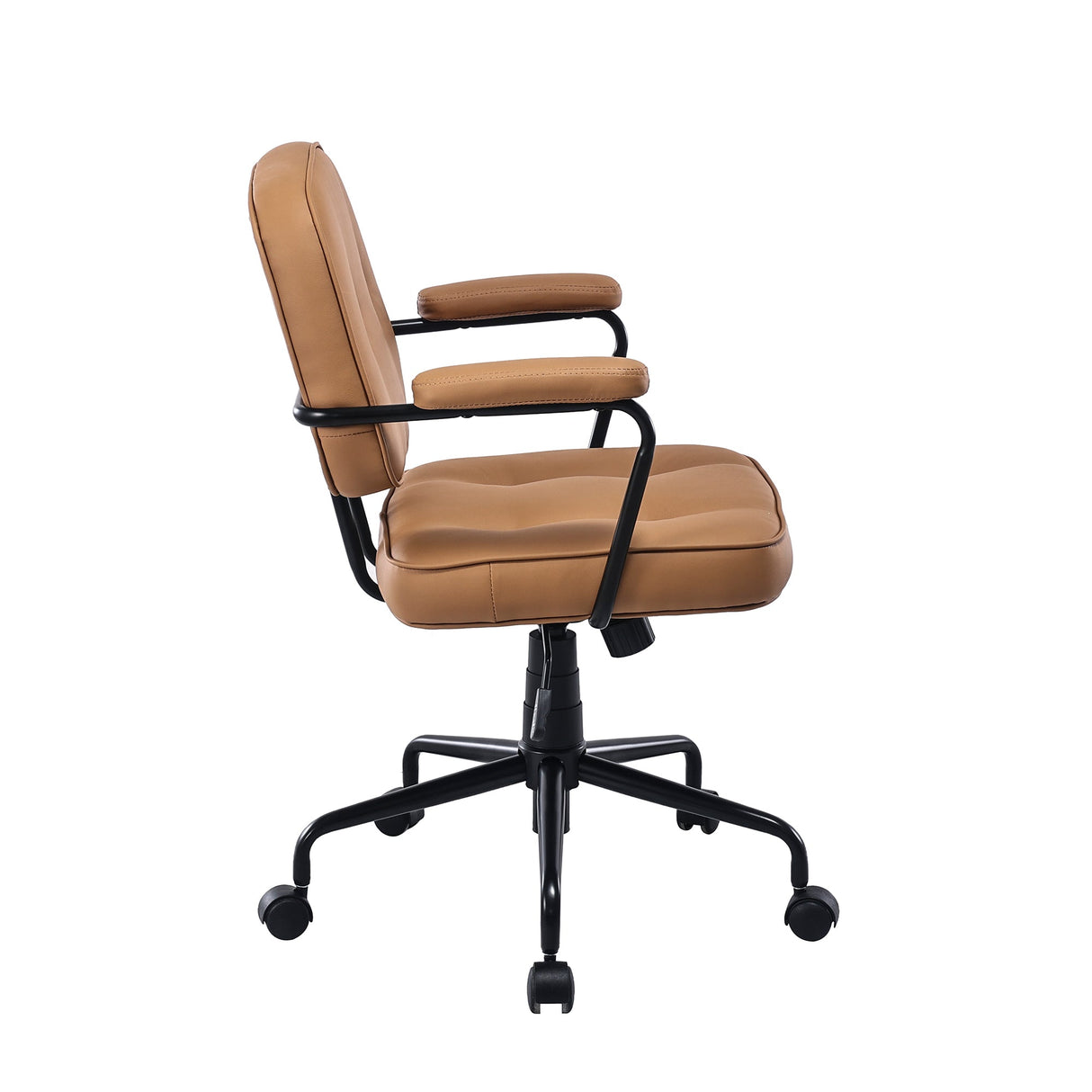 Louise Black Frame Faux Leather Office Chair