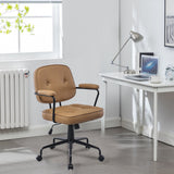 Louise Black Frame Faux Leather Office Chair