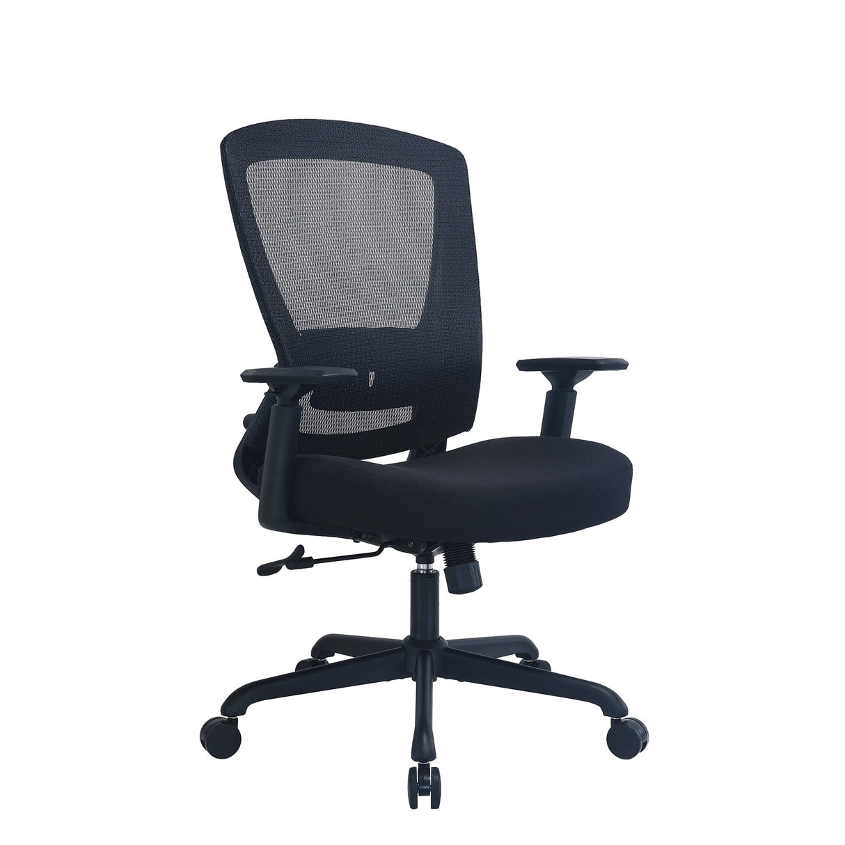 Kojonup black fabric seat task office chair with mesh back