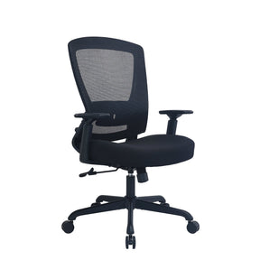 Kojonup black fabric seat task office chair with mesh back