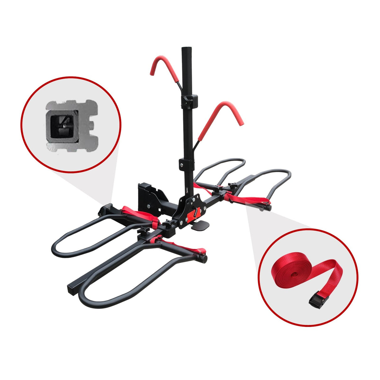 Oudenaarde Foldable E Bike Platform Rack, 2 Bike, 100kg, Black