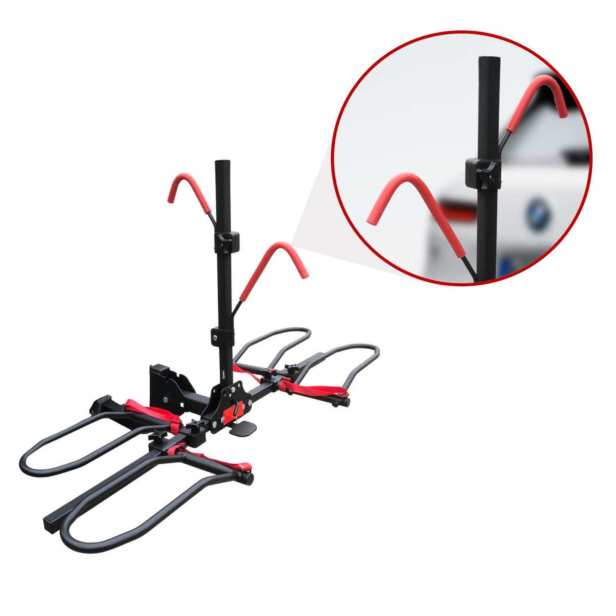 Oudenaarde Foldable E Bike Platform Rack, 2 Bike, 100kg, Black