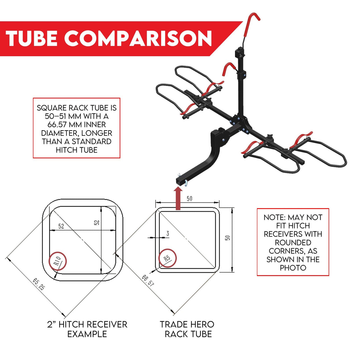 Oudenaarde Foldable E Bike Platform Rack, 2 Bike, 100kg, Black