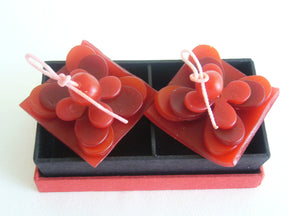 Red Lotus Floating Candles Gift Box Set of 2 — Birthdays, Christmas, Valentine's and Mother's Day — Allure Home Collections