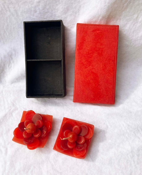 Red Lotus Floating Candles Gift Box Set of 2 — Birthdays, Christmas, Valentine's and Mother's Day — Allure Home Collections