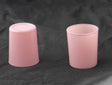 Blush pink glass votive tealight candle holder, set of 10
